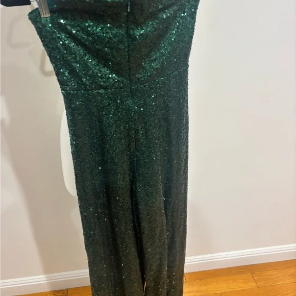 Black Halo Lena Jumpsuit in green, Size: 0 - Picture 15 of 15